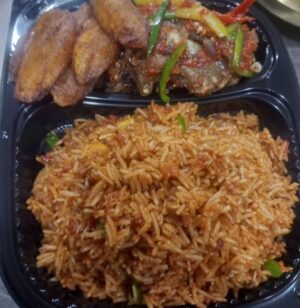 Smoky Jollof Rice with Grilled Chicken